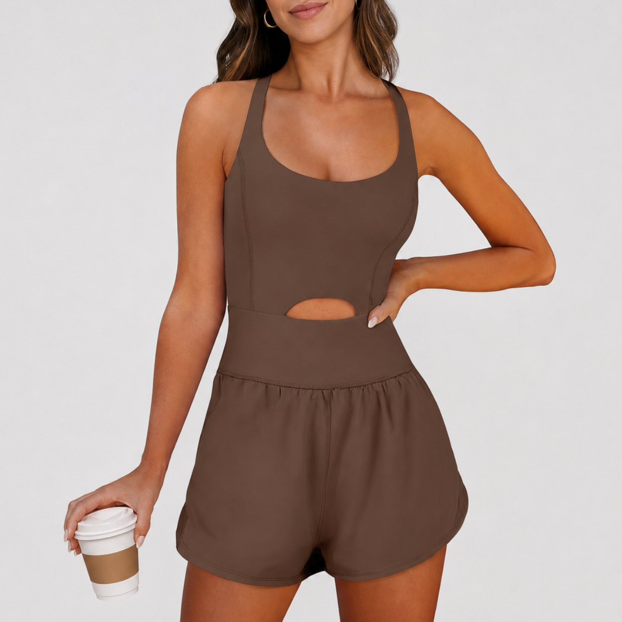 Athletic Romper With Short Jumpsuit Design For Women