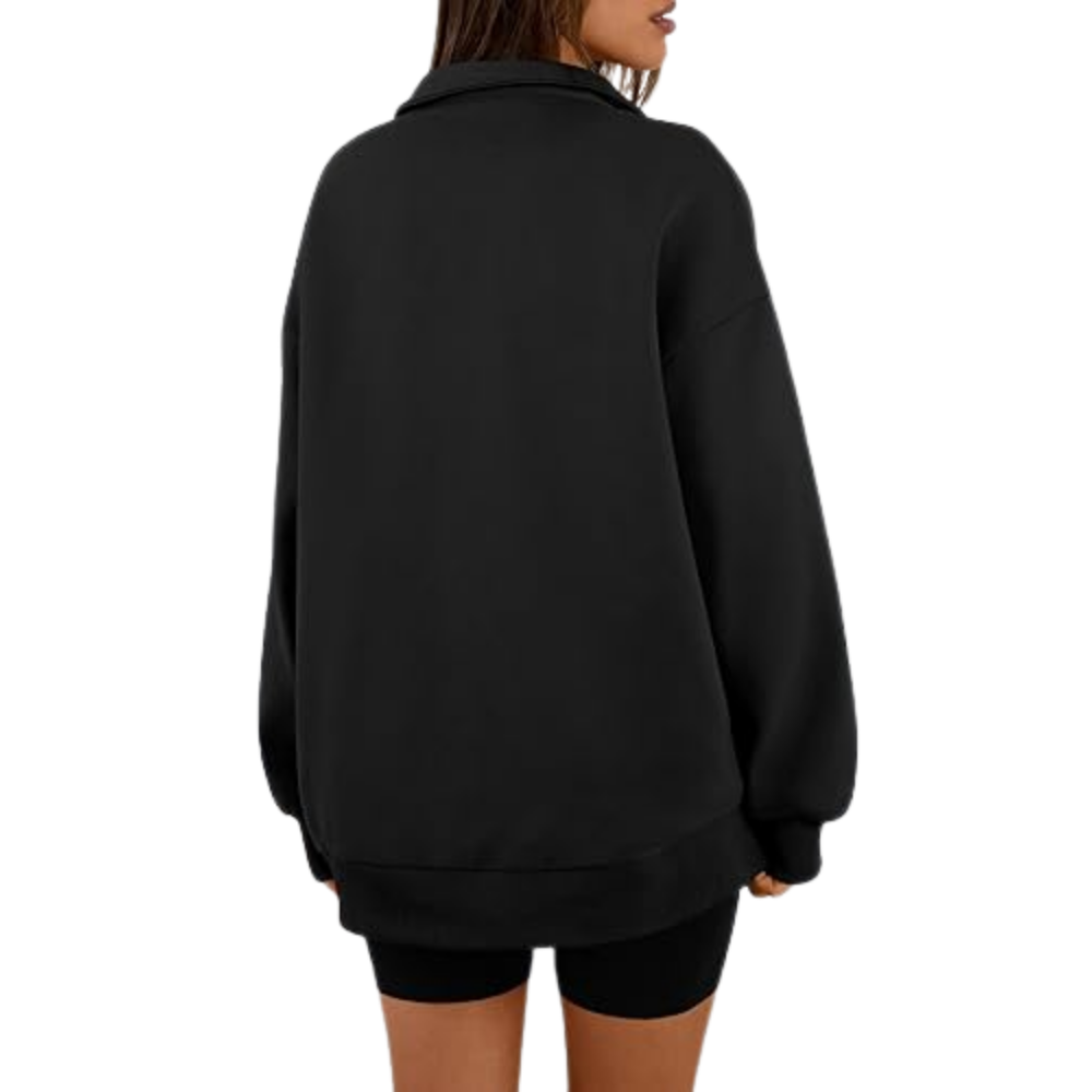 Women's Oversized Half Zip Fleece Sweatshirts