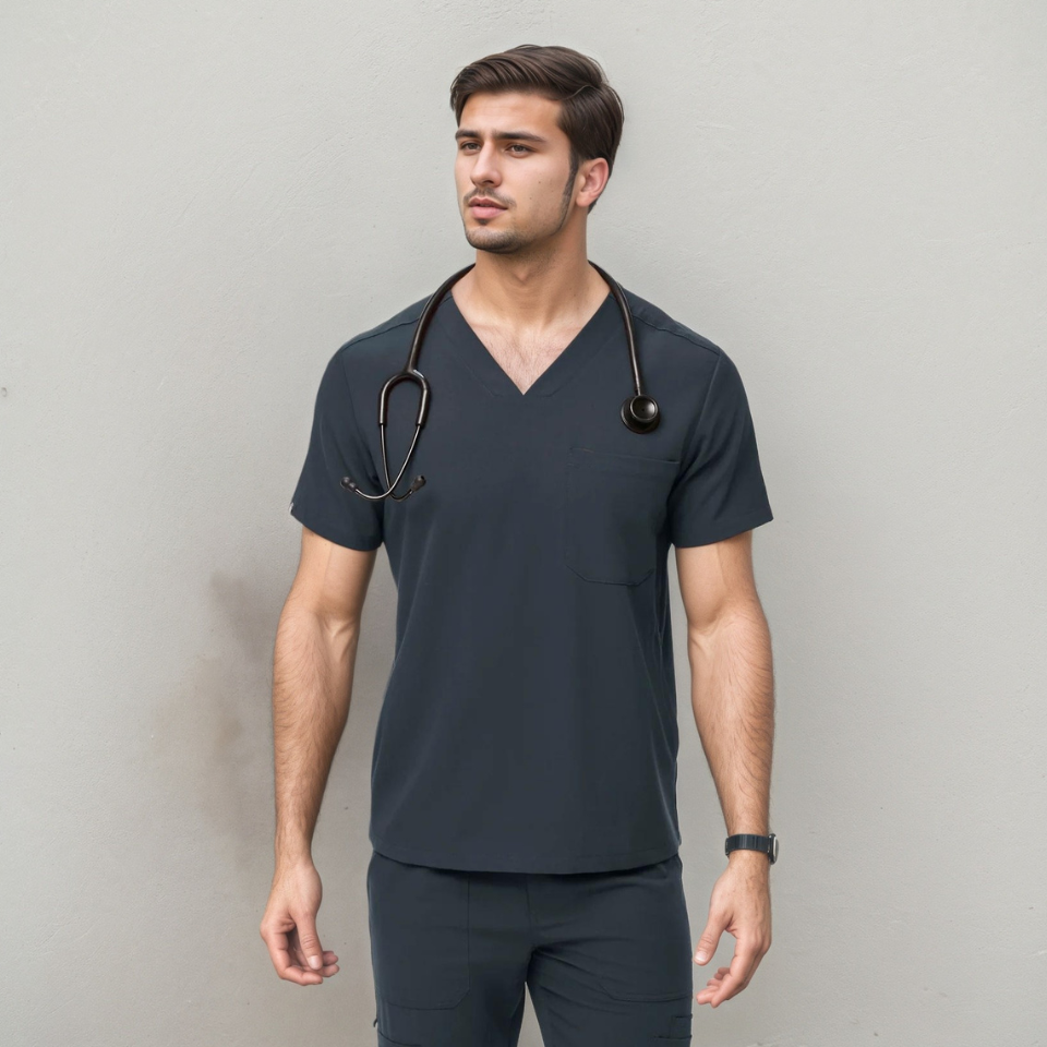 Men Three Pocket Scrub TopMen Three Pocket Scrub Top - Image 6