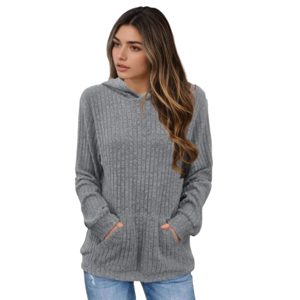 Hoodie With Long Sleeves And Kangaroo Pocket