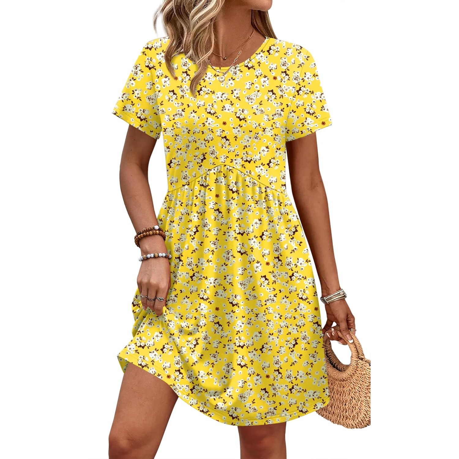 Casual Spring Empire Maternity Short Sleeve Dress For Women
