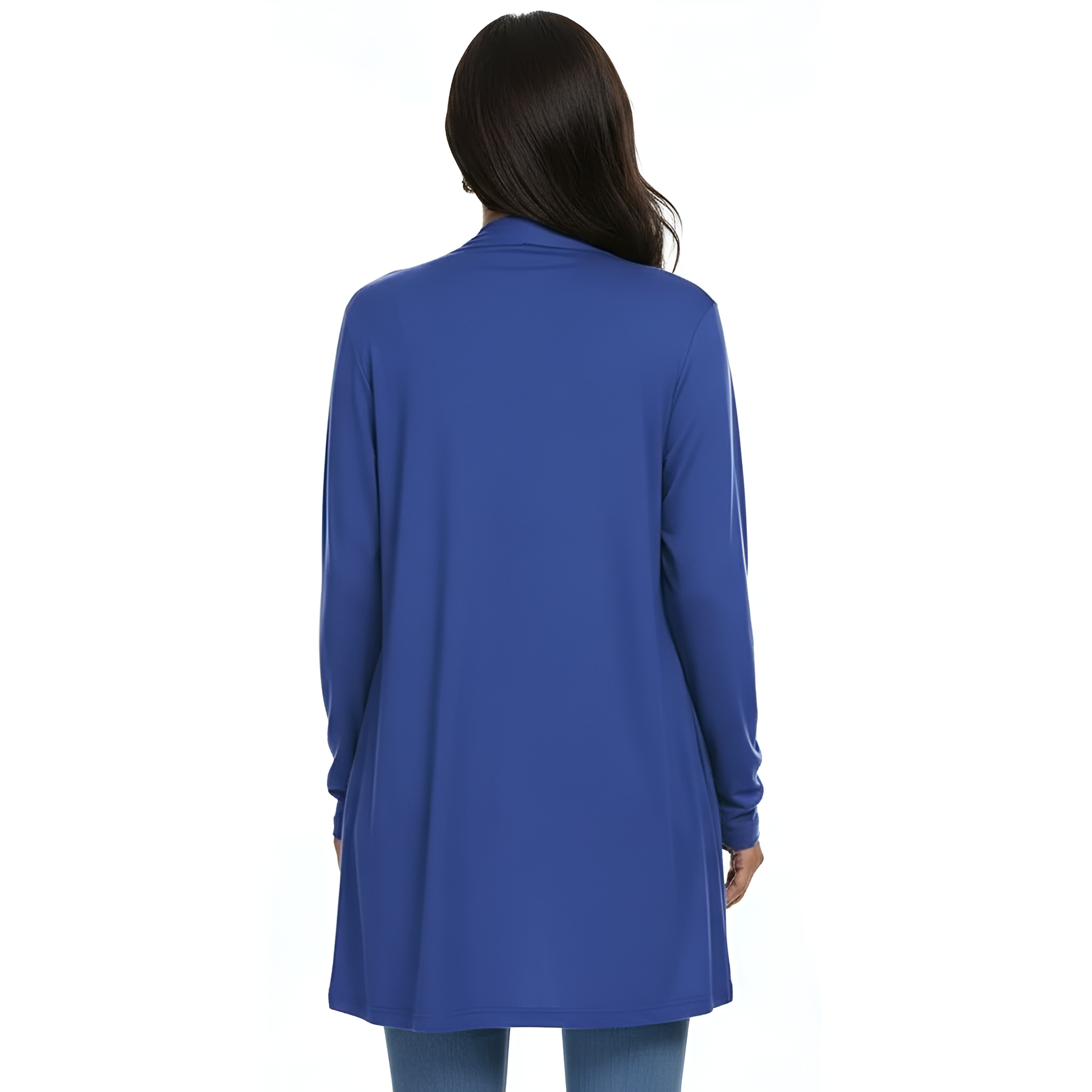Lightweight Casual Open Front Long Cardigan With Pockets