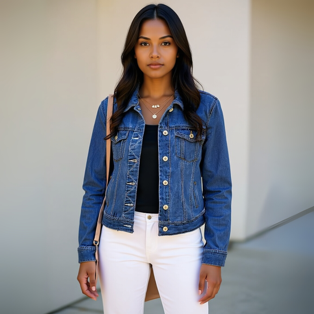 Stretch Denim Jacket For Women