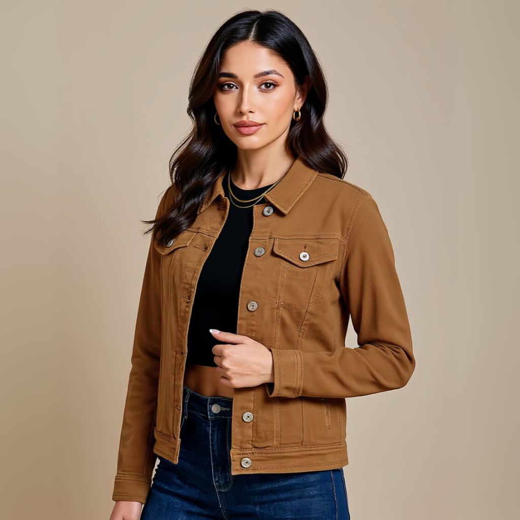 Stretch Denim Jacket For Women