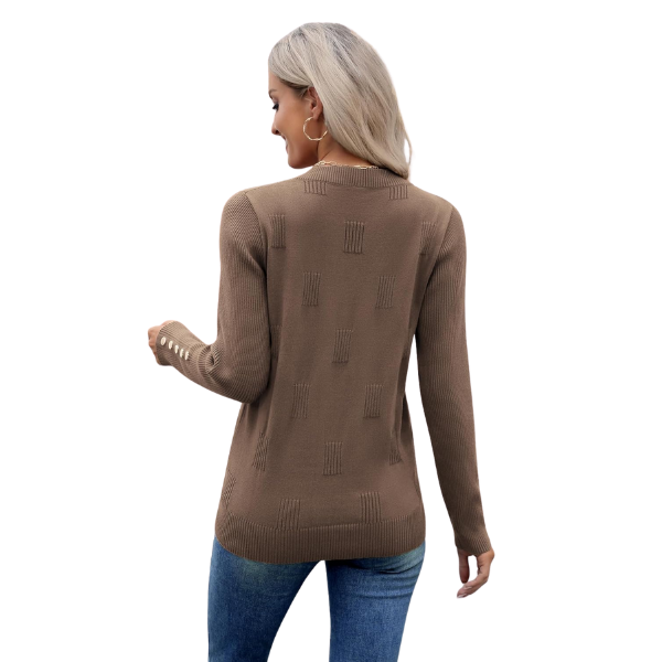 V Neck Sweaters Shirts Long Sleeve Lightweight Ribbed Knit Pullover Sweater Blouse Tops with Buttons Oufits