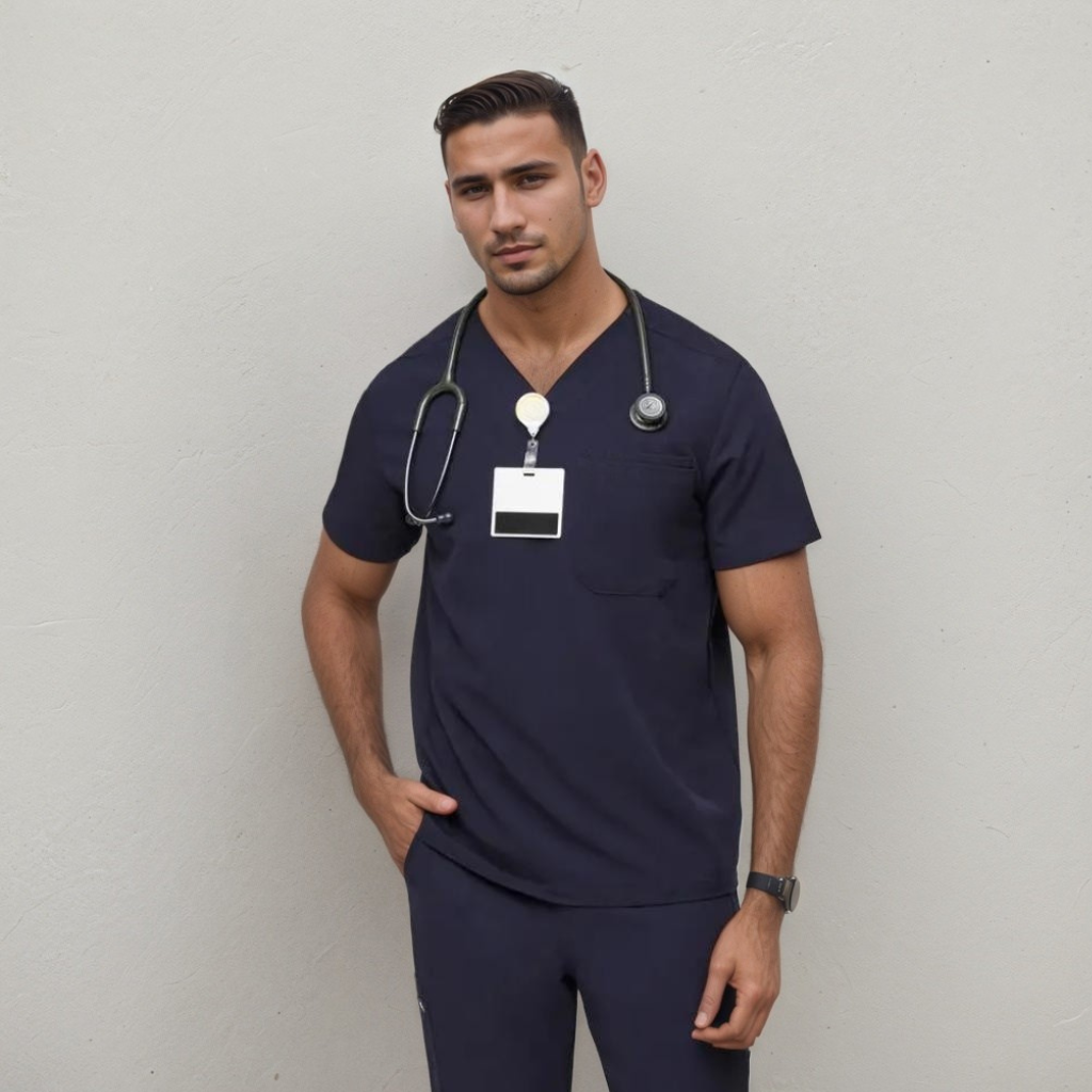 Leon Three Pocket Scrub Top