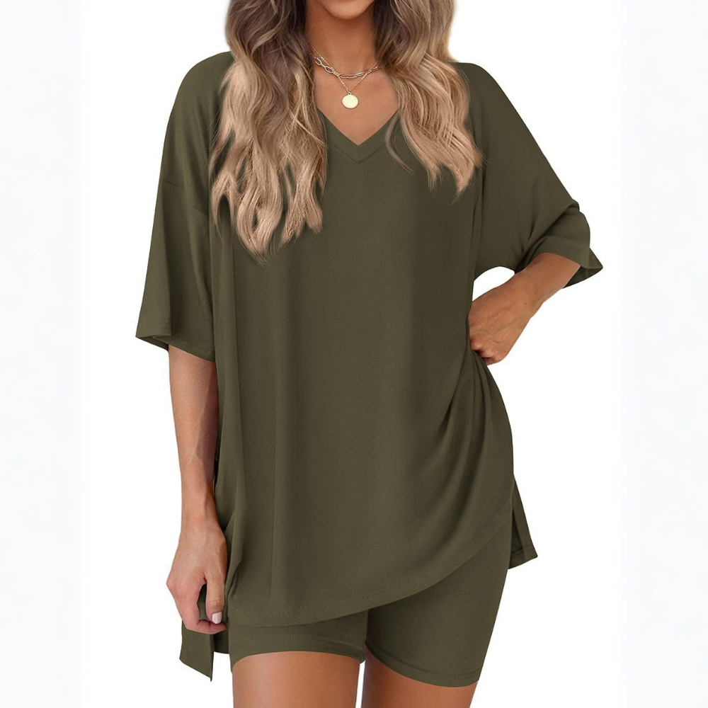 Summer Spring Oversized Lounge Two Piece Set