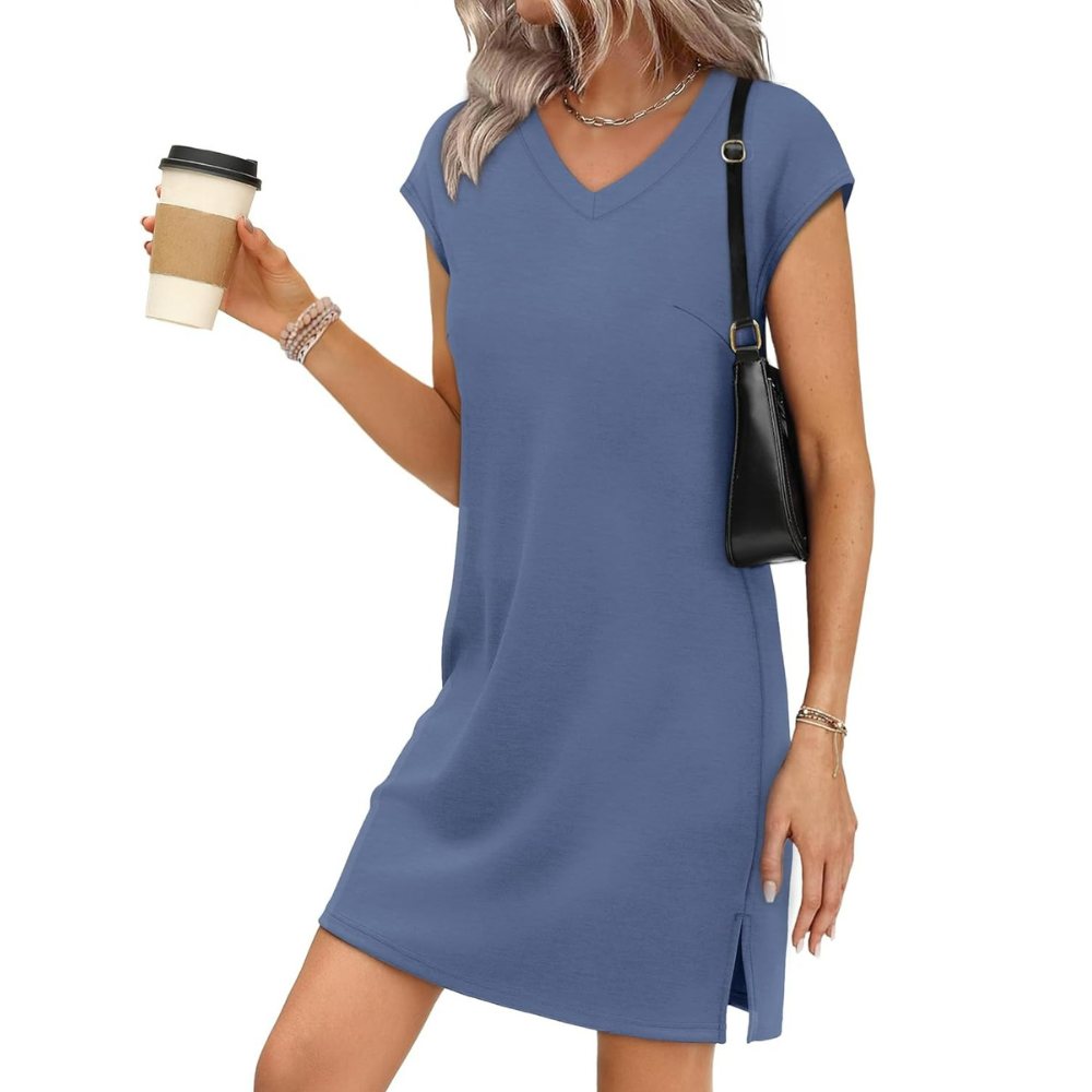Solid Colored Casual Summer Sundresses For Women
