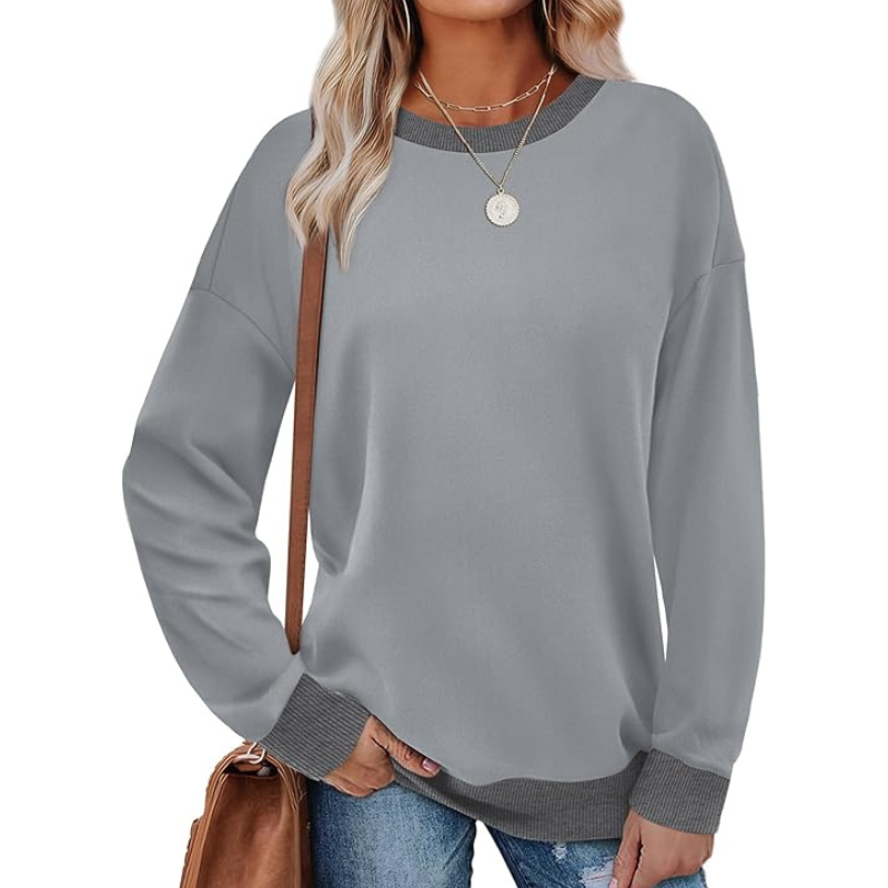 Sweatshirts For Women Crewneck Long Sleeve Loose Fit Tops