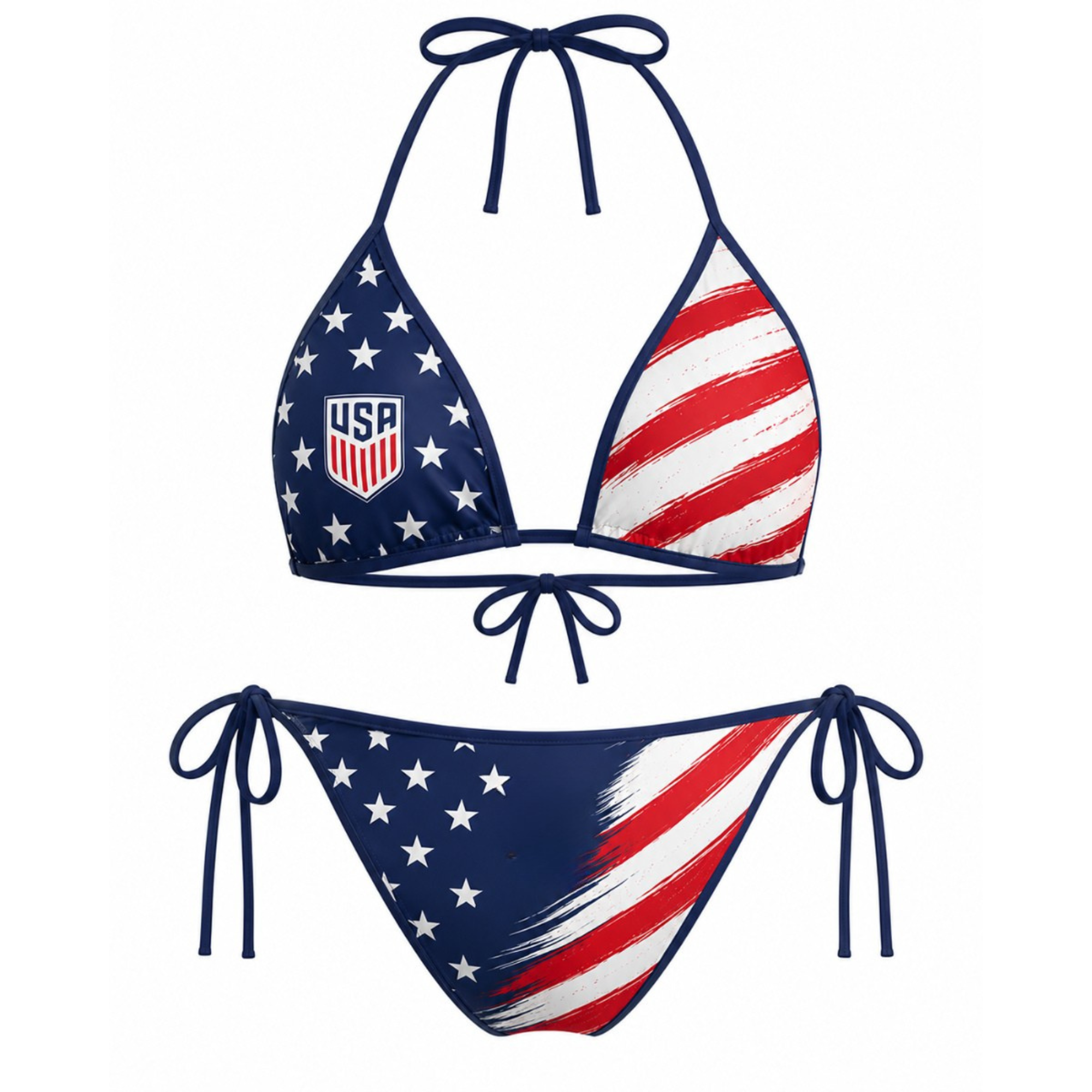 World Cup 2026 United States Football Fan Two Piece Bikini Set For Women
