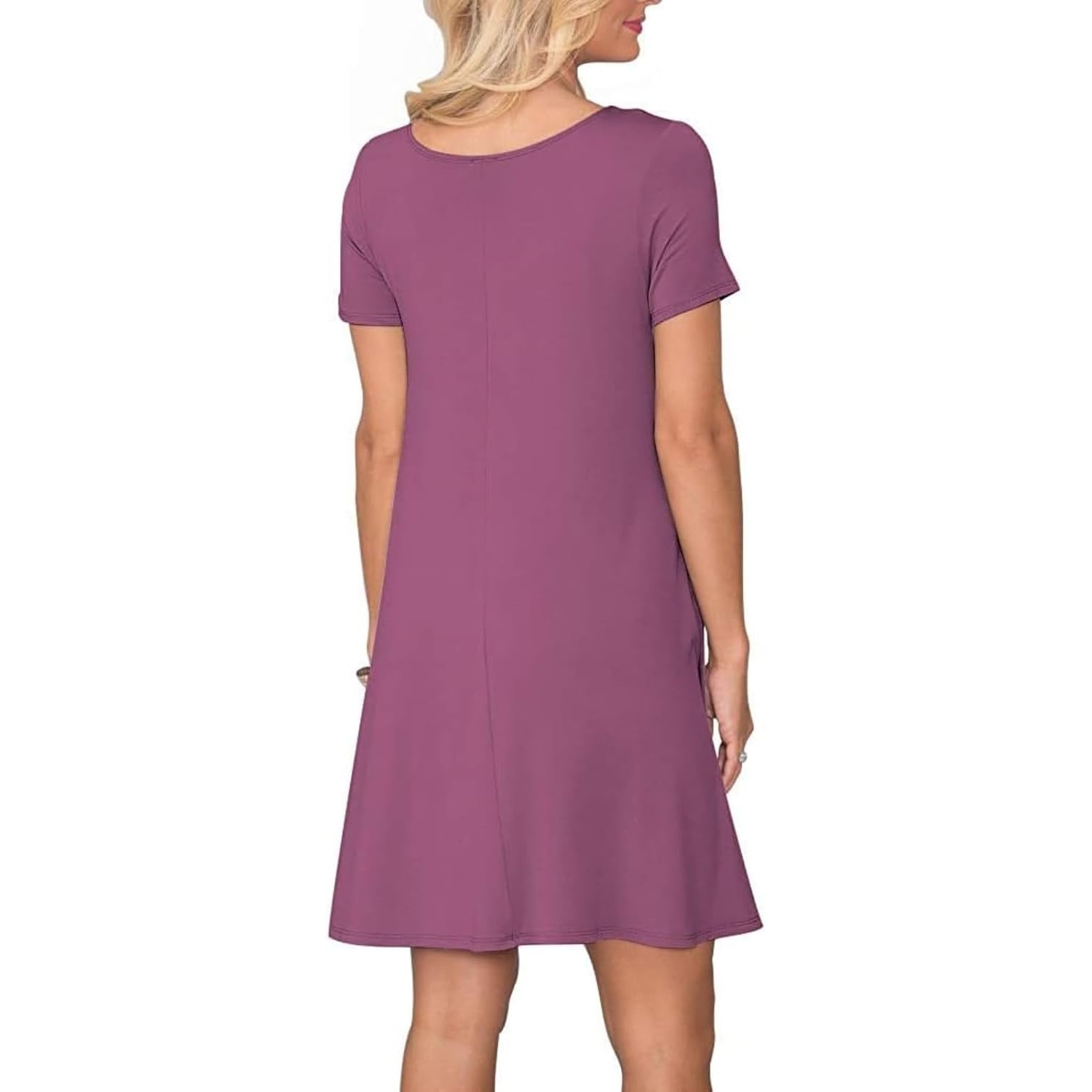 Casual Short Summer Sleeve Dress With Pockets For Women