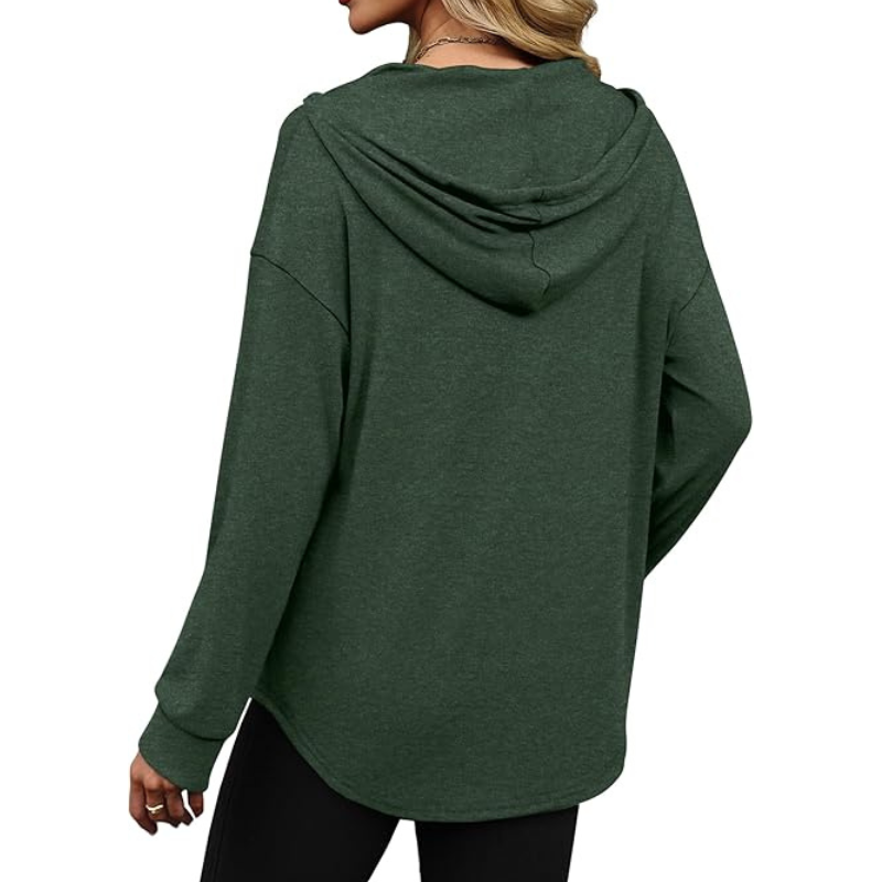 Hoodies For Women Trendy Fall Fashion V Neck Oversized Sweatshirt