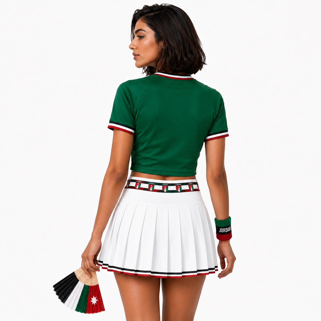 FIFA 2026 Jordan Football Themed Two Piece Skirt Set For Women