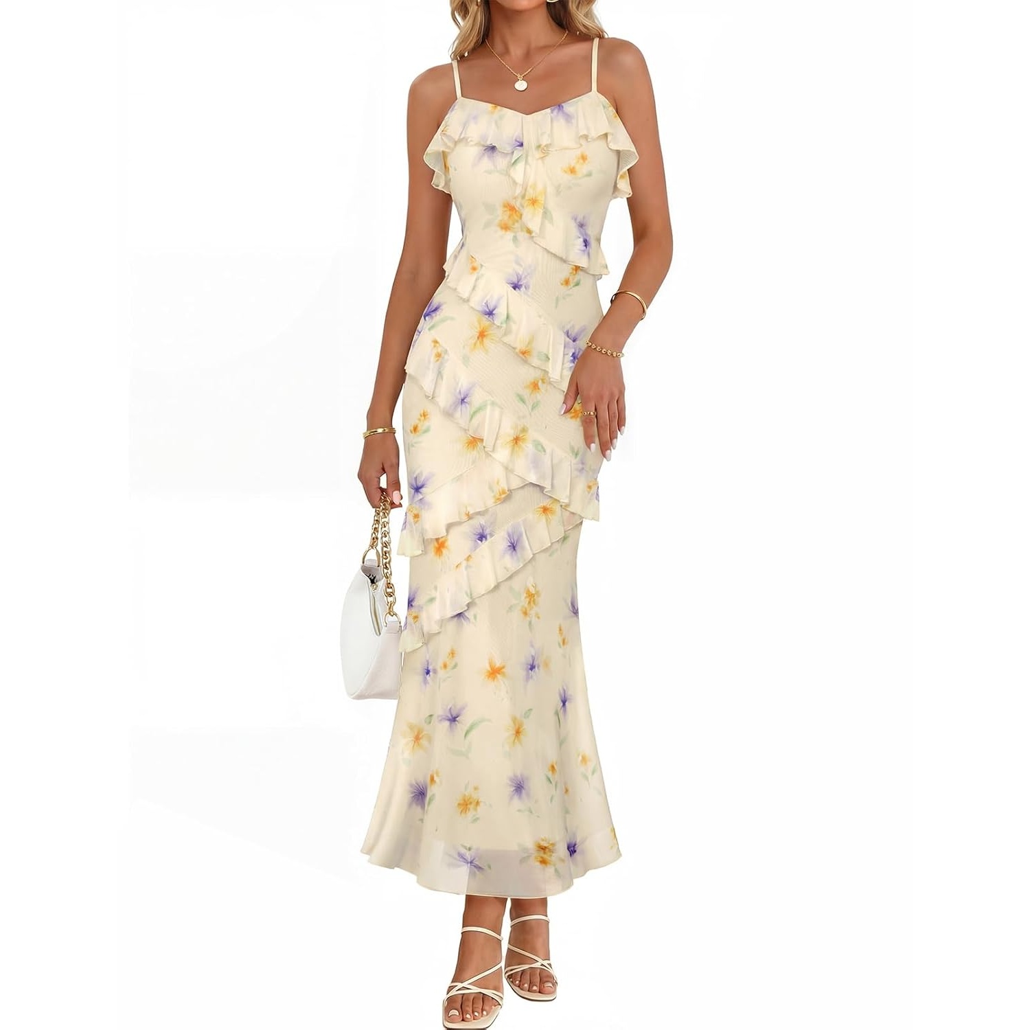 Casual Long Length Floral Maxi Dress For Women