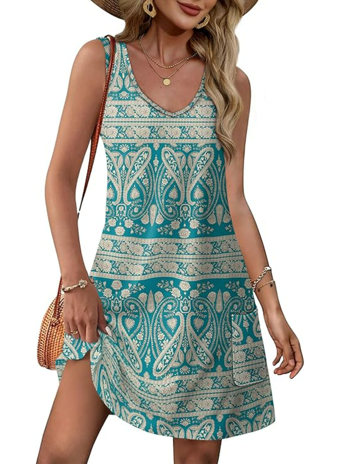 Loose Casual Pocket Sundress for Beach Days and Summer Outings
