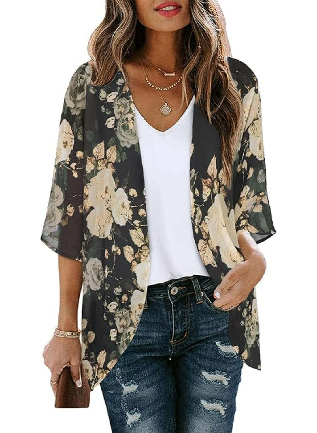 Casual Lightweight Travel Kimono for Layered Seasonal Outfits