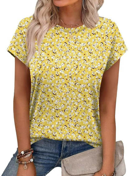 Short Sleeve Tunic Top for Summer Wear