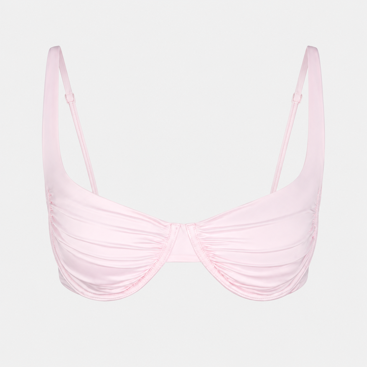 Ruffle Bra And Bikini Swimwear Set For Women
