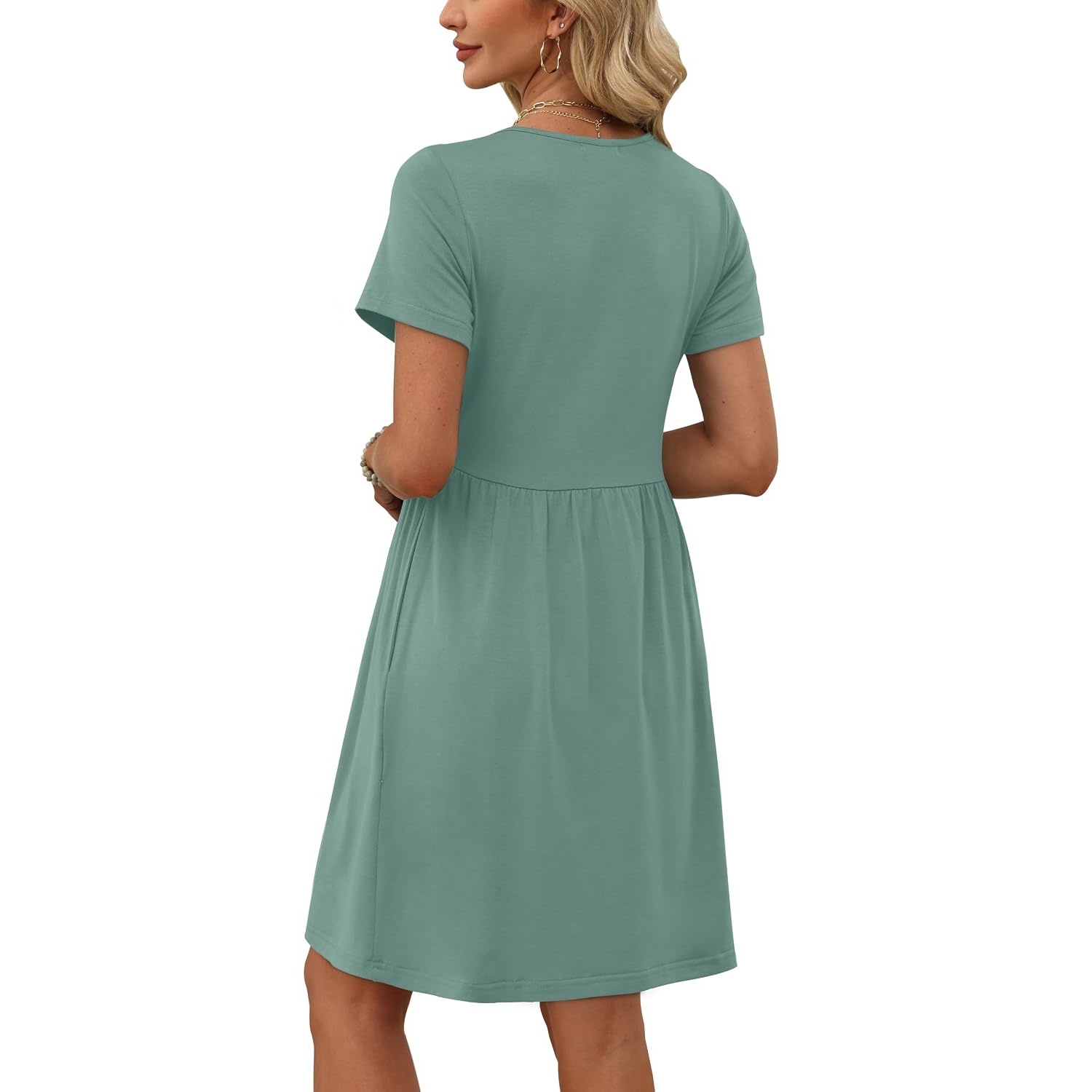 Casual Spring Empire Maternity Short Sleeve Dress For Women