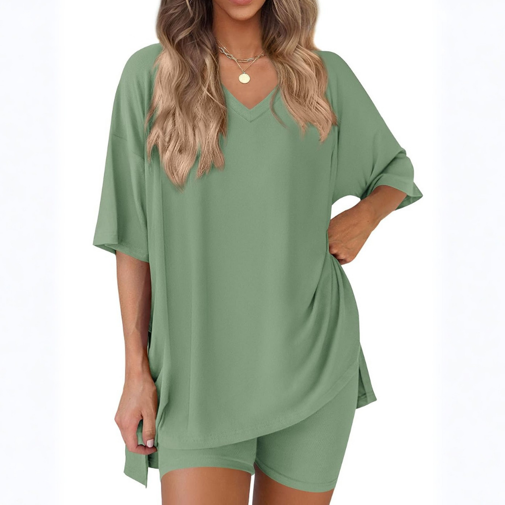 Summer Spring Oversized Lounge Two Piece Set