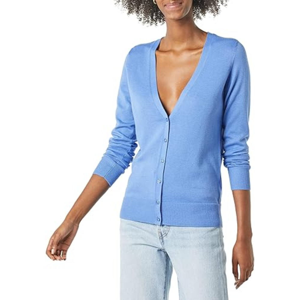Women's Lightweight V-Neck Cardigan Sweater