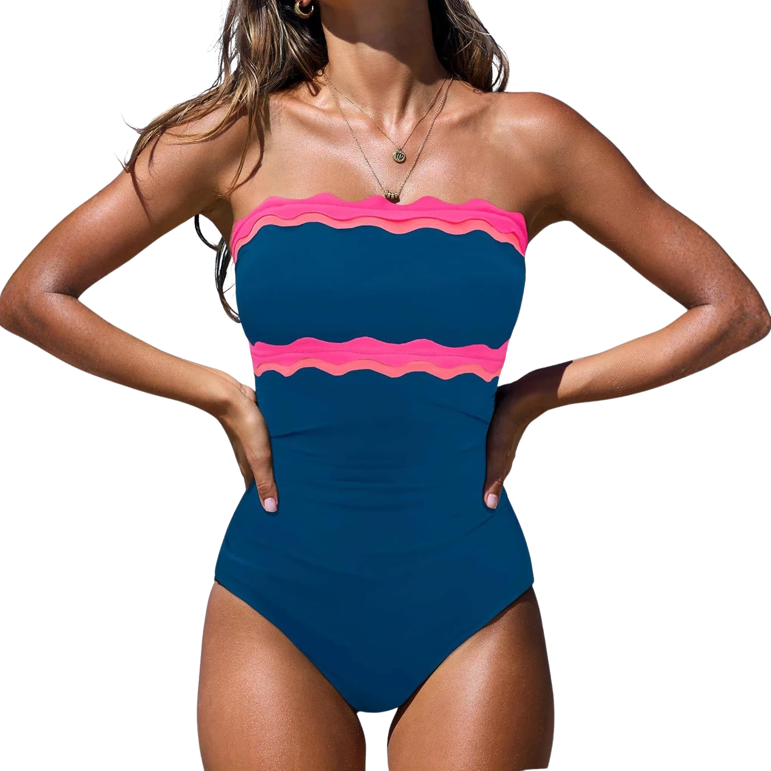 One Piece Tummy Control Strapless Swimsuits For Women