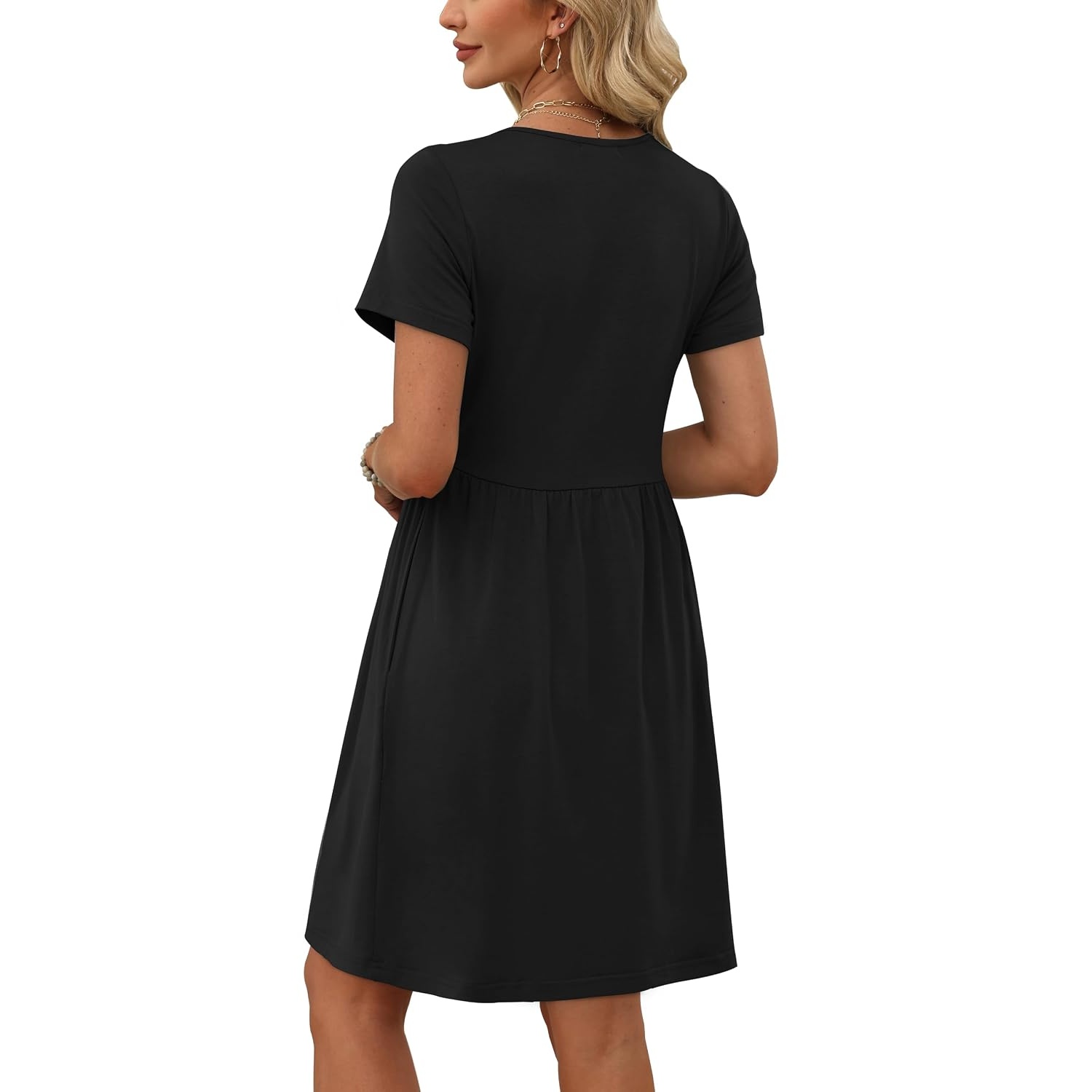 Casual Spring Empire Maternity Short Sleeve Dress For Women