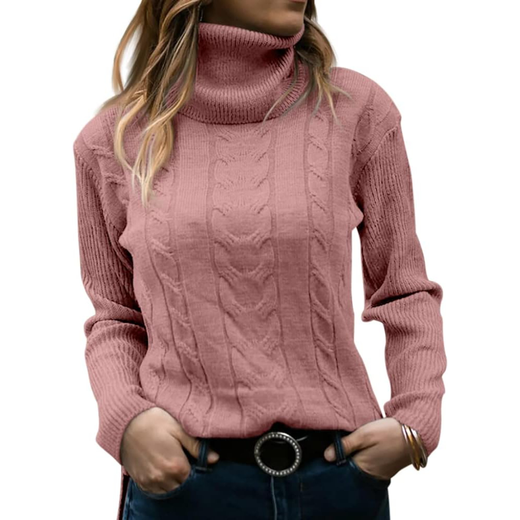 Long Sleeve Cable Knit Sweater