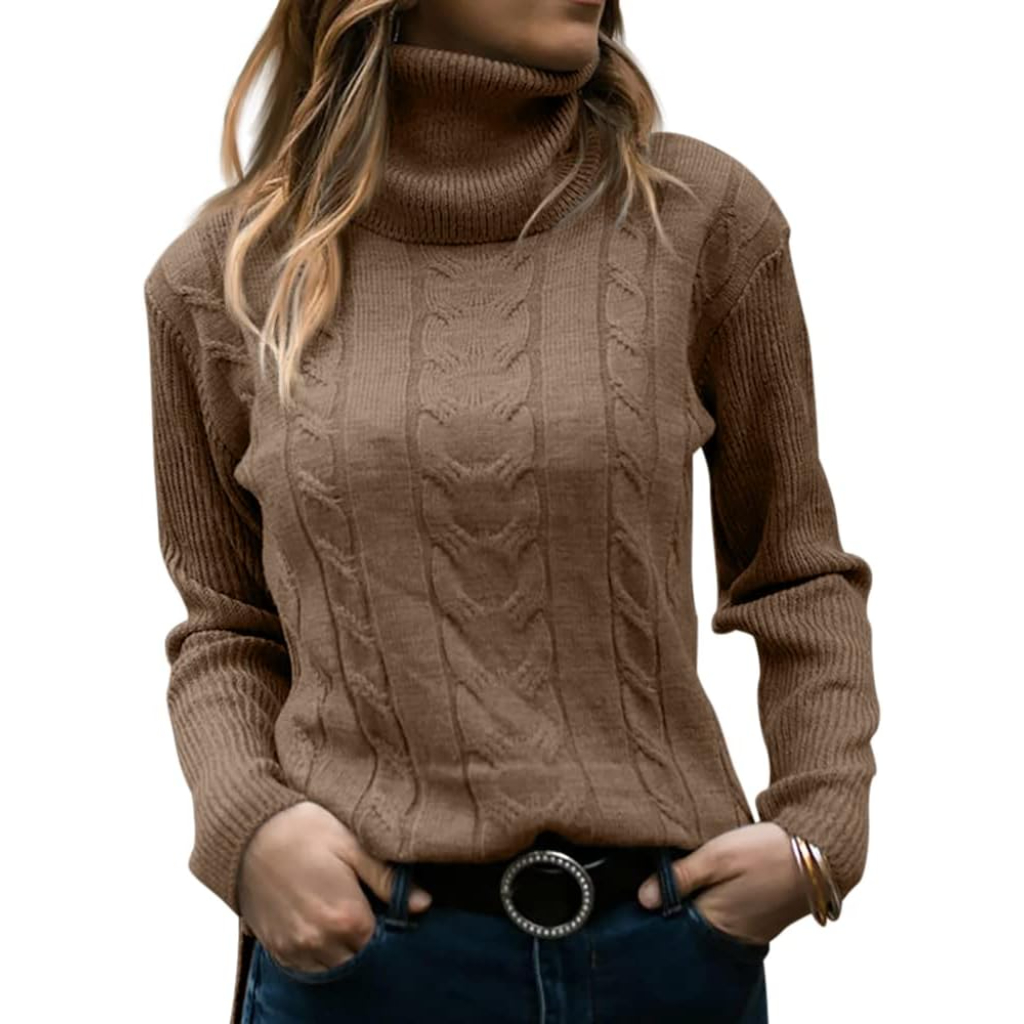 Long Sleeve Cable Knit Sweater