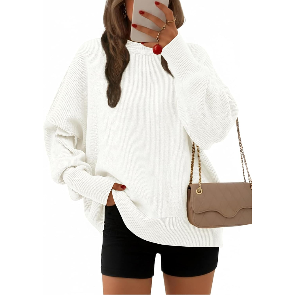Oversized Batwing Sleeve Pullover Sweaters