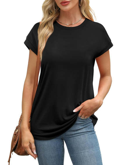 Short Sleeve Tunic Top for Summer Wear