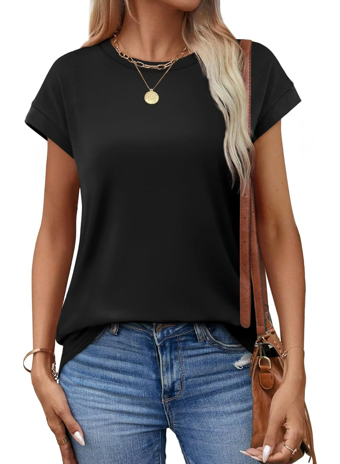 Short Sleeve Tunic Top for Summer Wear