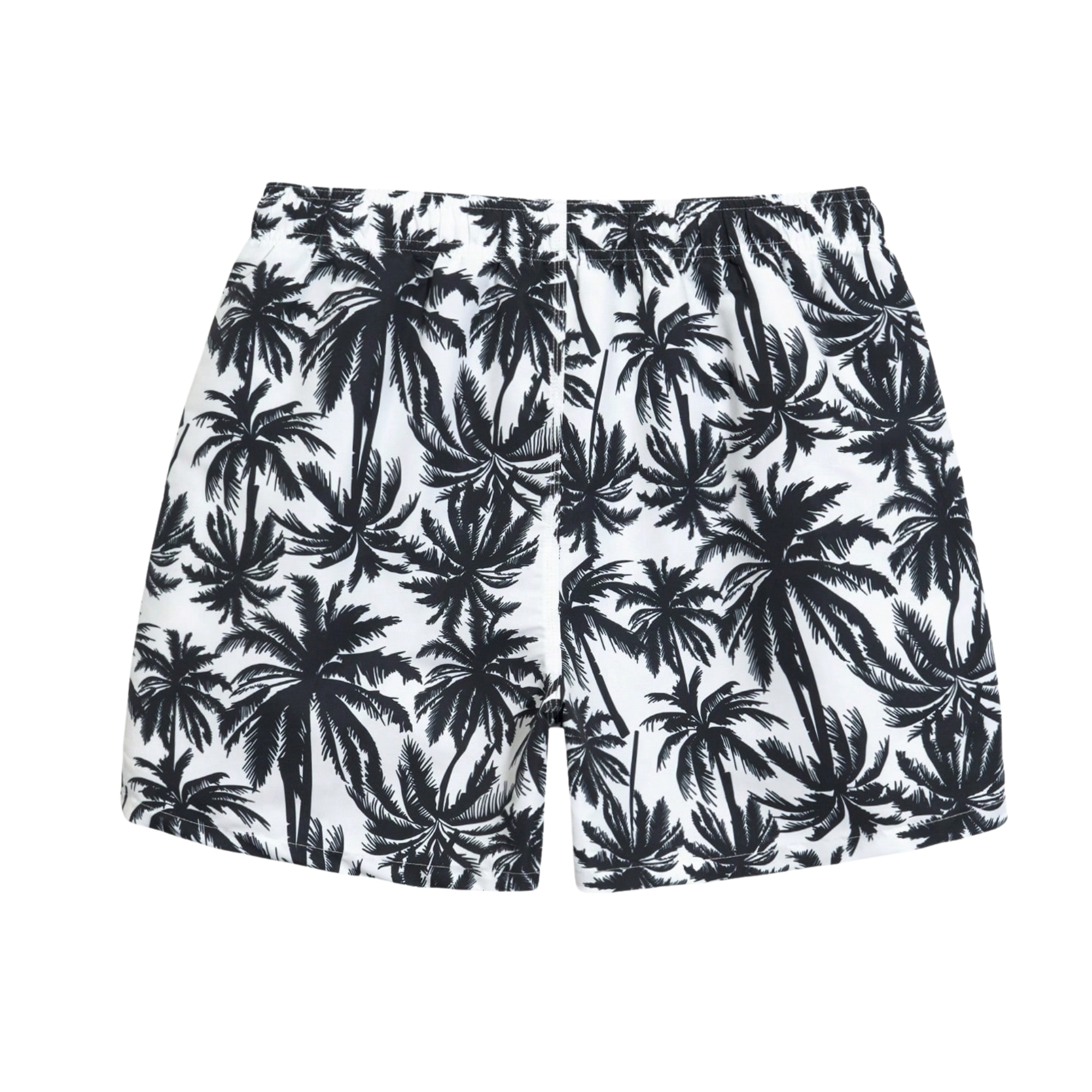 All Over Print Drawstring Beach Shorts Men Swim Trunks With One Piece Swimsuit Couple Set
