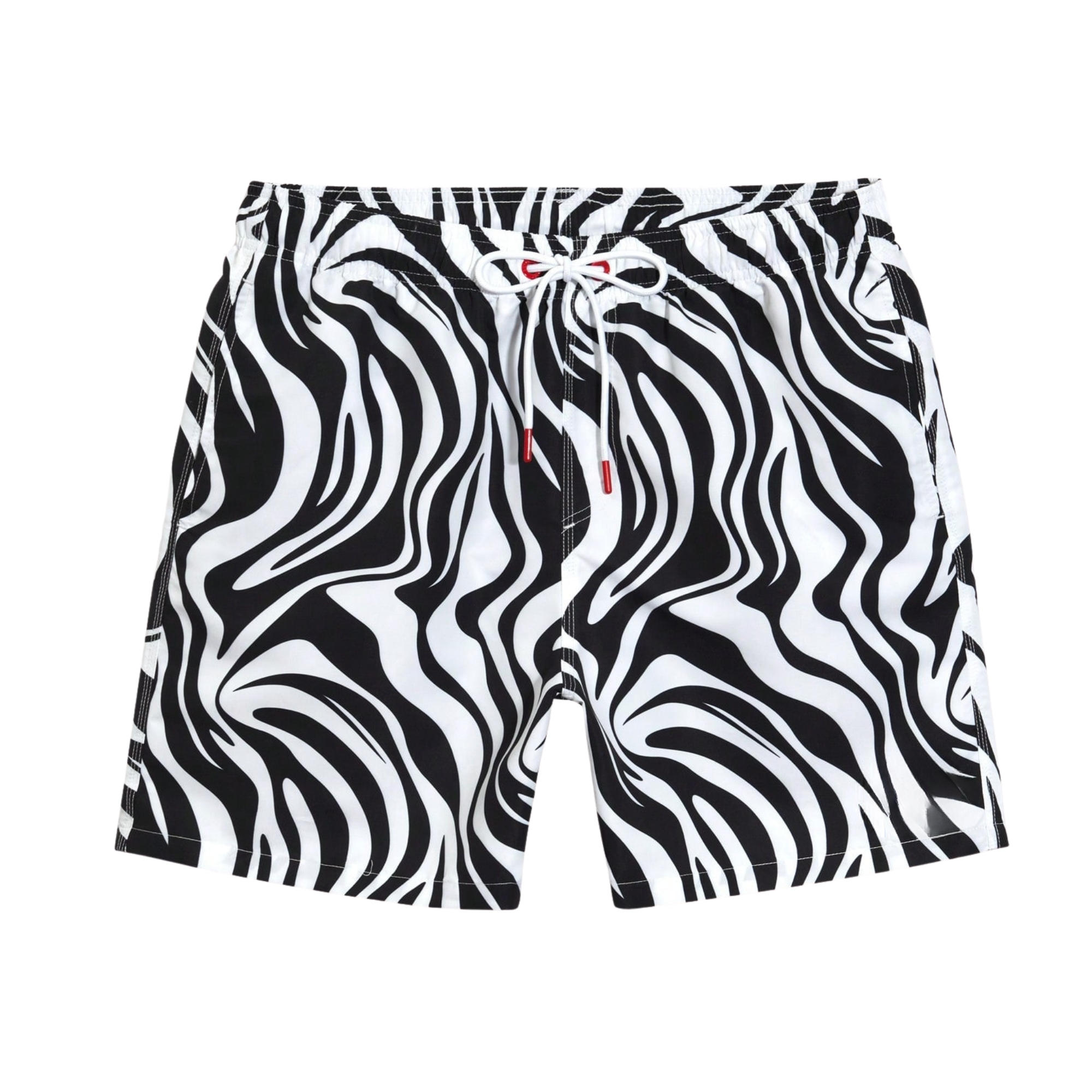 All Over Print Drawstring Beach Shorts Men Swim Trunks With One Piece Swimsuit Couple Set