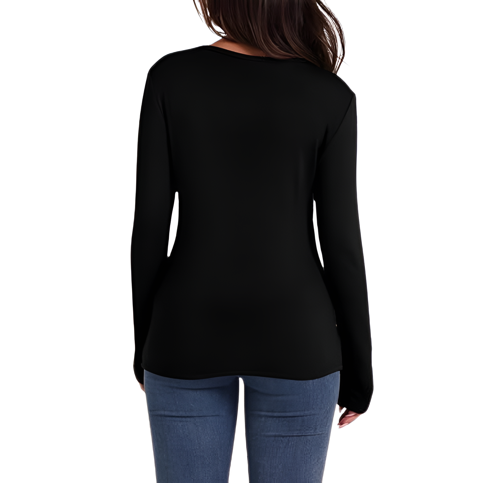 Soft Fleece Lined Long Sleeve Thermal Top For Women