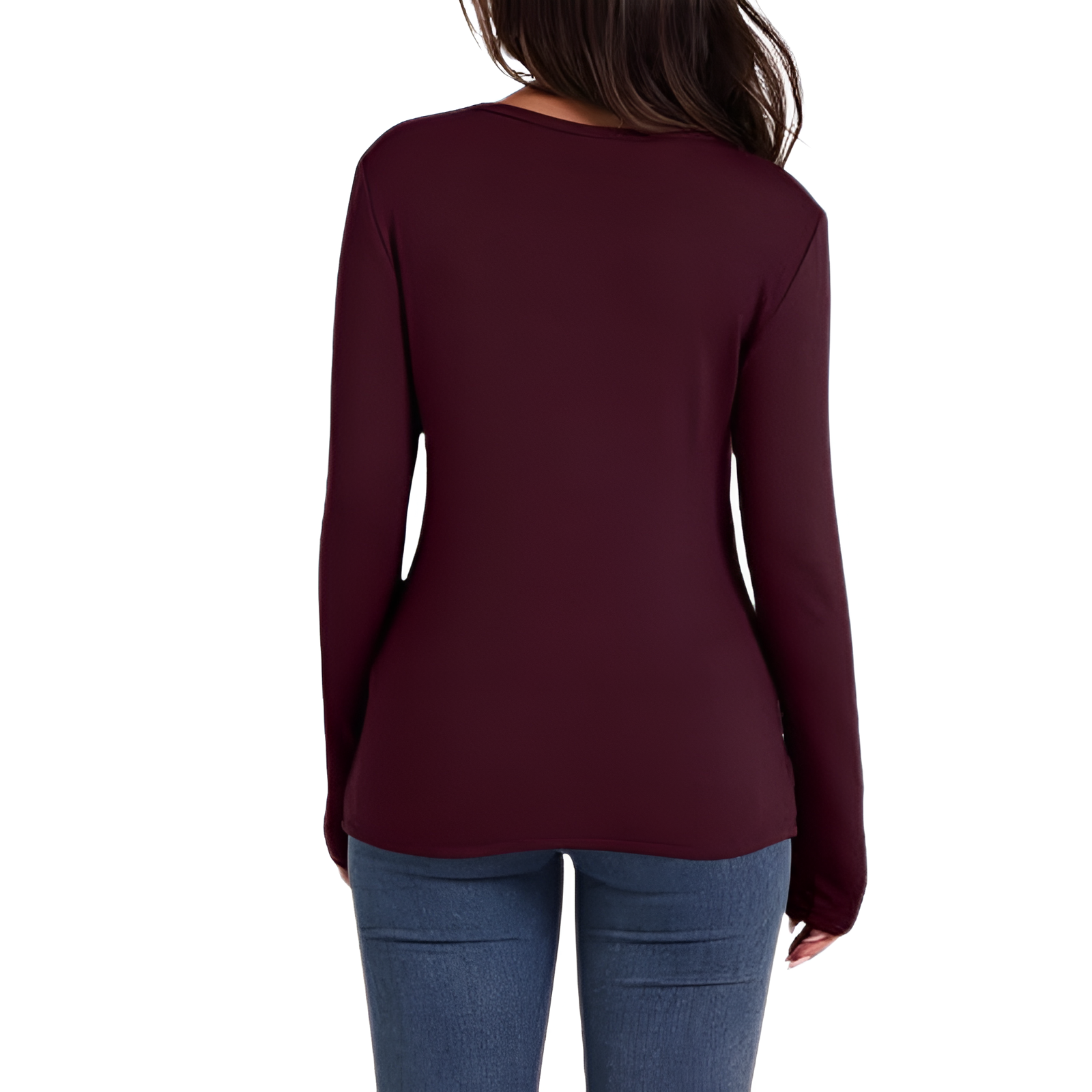 Soft Fleece Lined Long Sleeve Thermal Top For Women