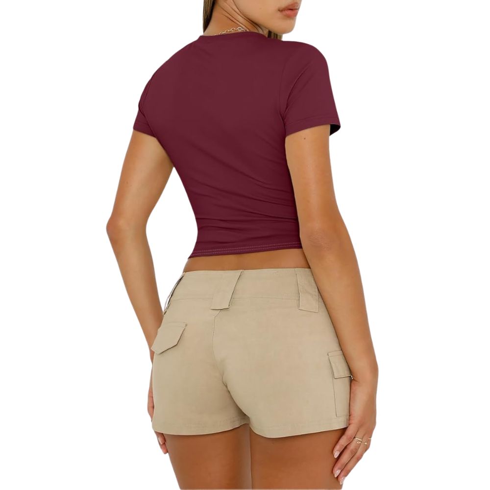 Women's Short Sleeve T Shirts Summer Crop Tops