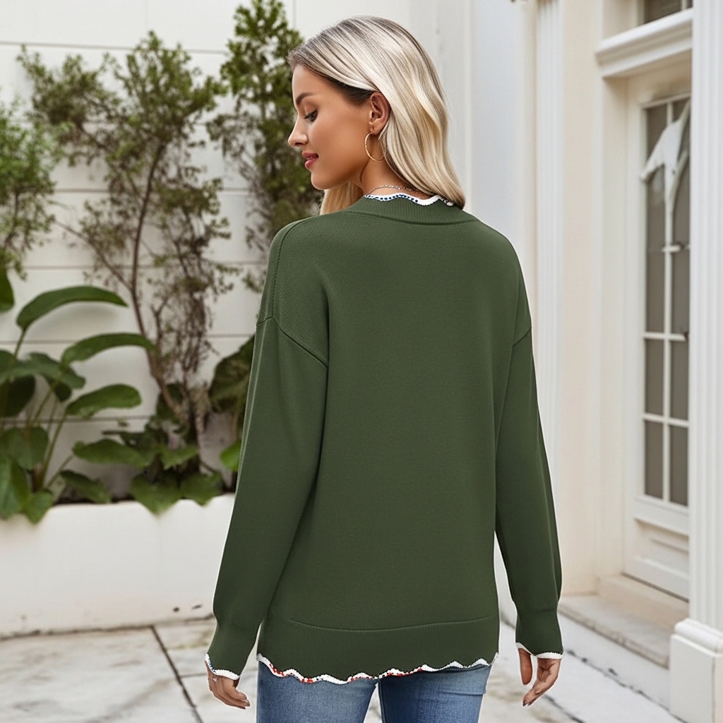 Casual Long Sleeve Lightweight Sweaters For Women
