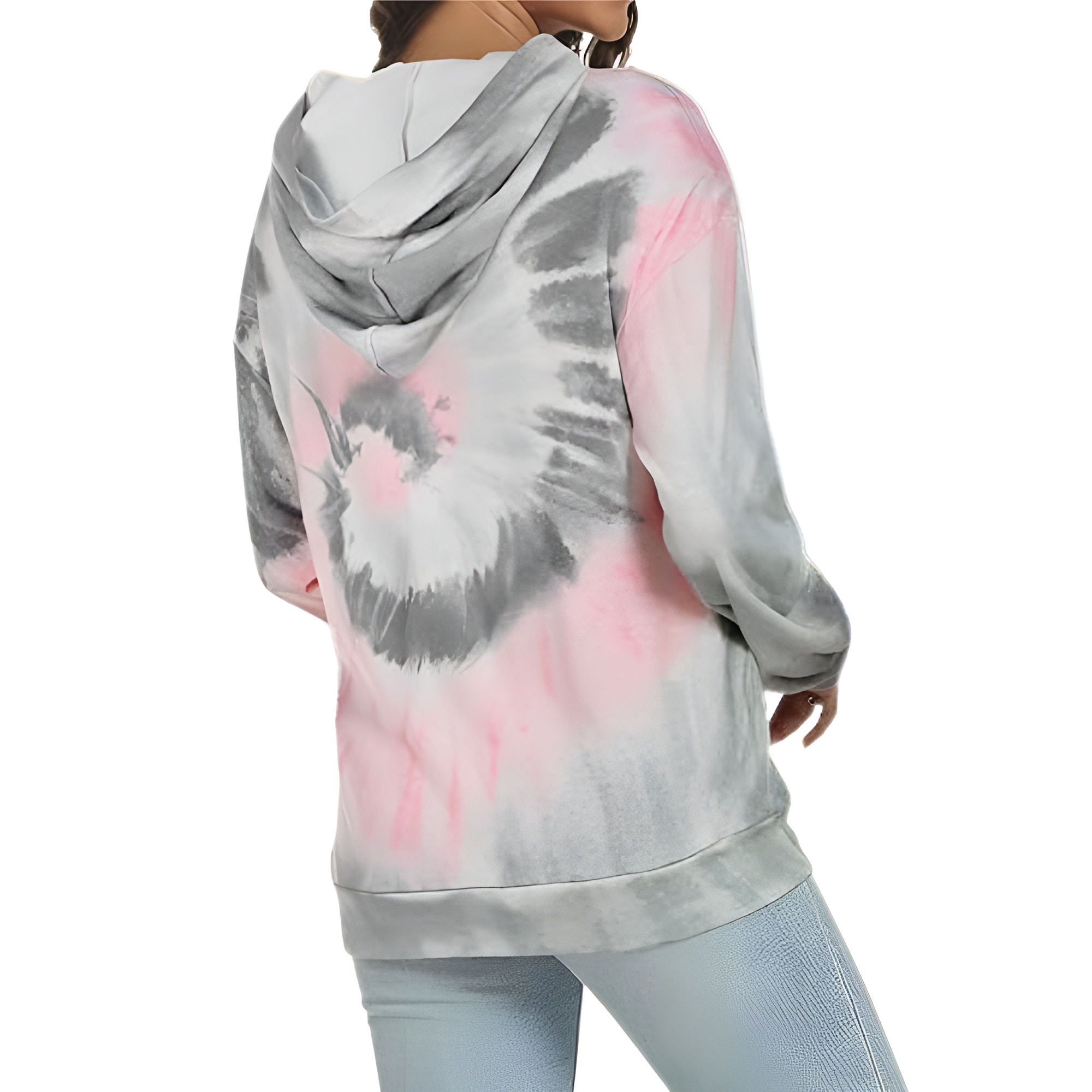 Casual Loose Fit Hoodies With Pullover Style And Drawstring For Women