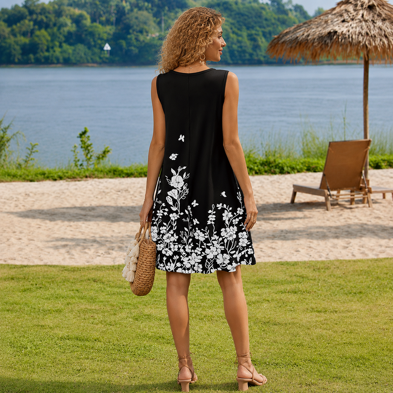 Casual Sleeveless Loose Summer Dress For Women