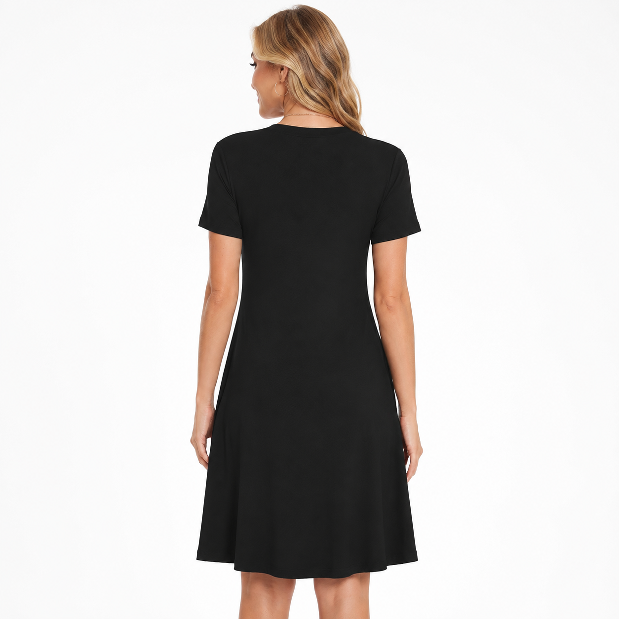 Casual Sundress Short Sleeve Beach Cover Ups For Women