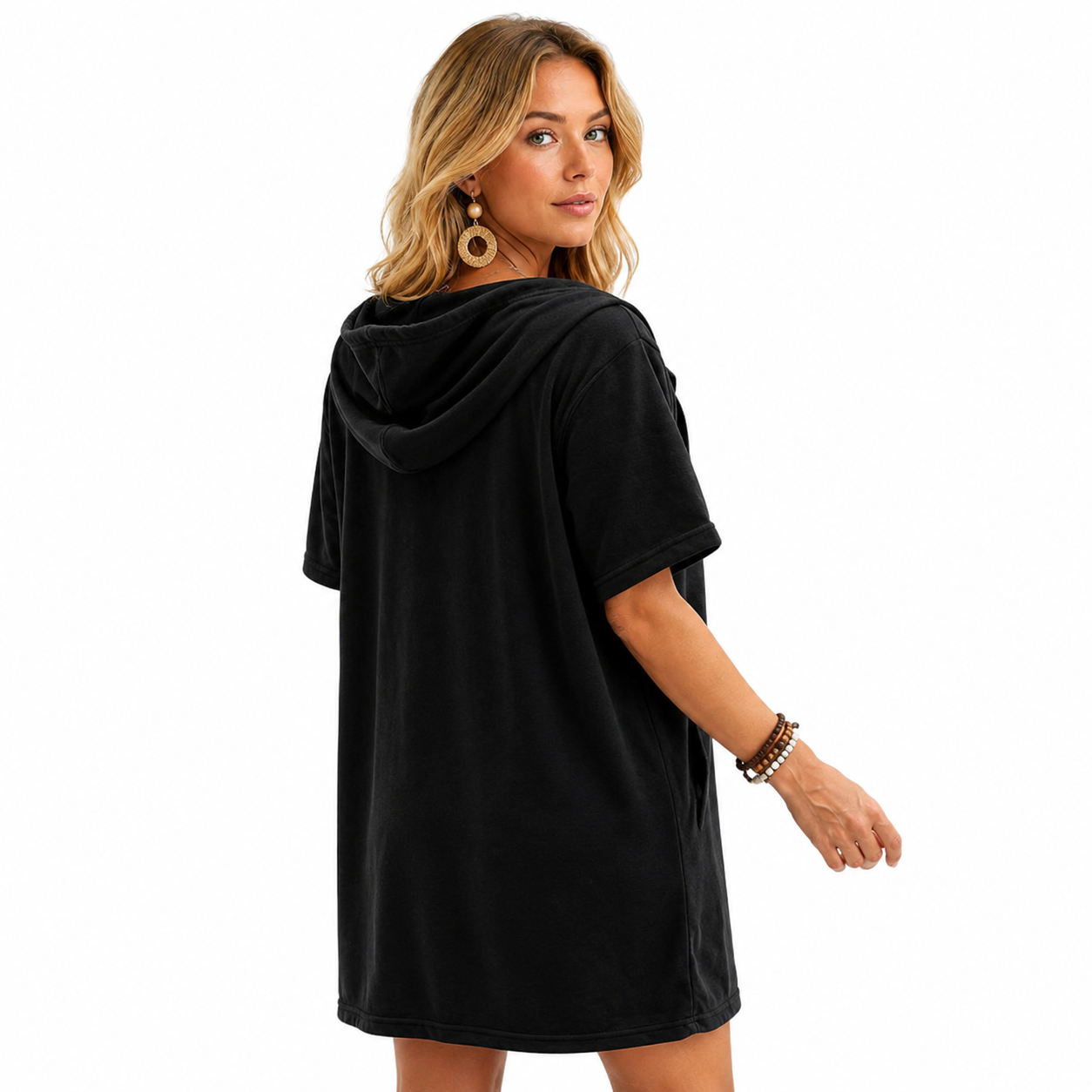 Bathing Swimsuit With Cover Up Towel Robe For Women 