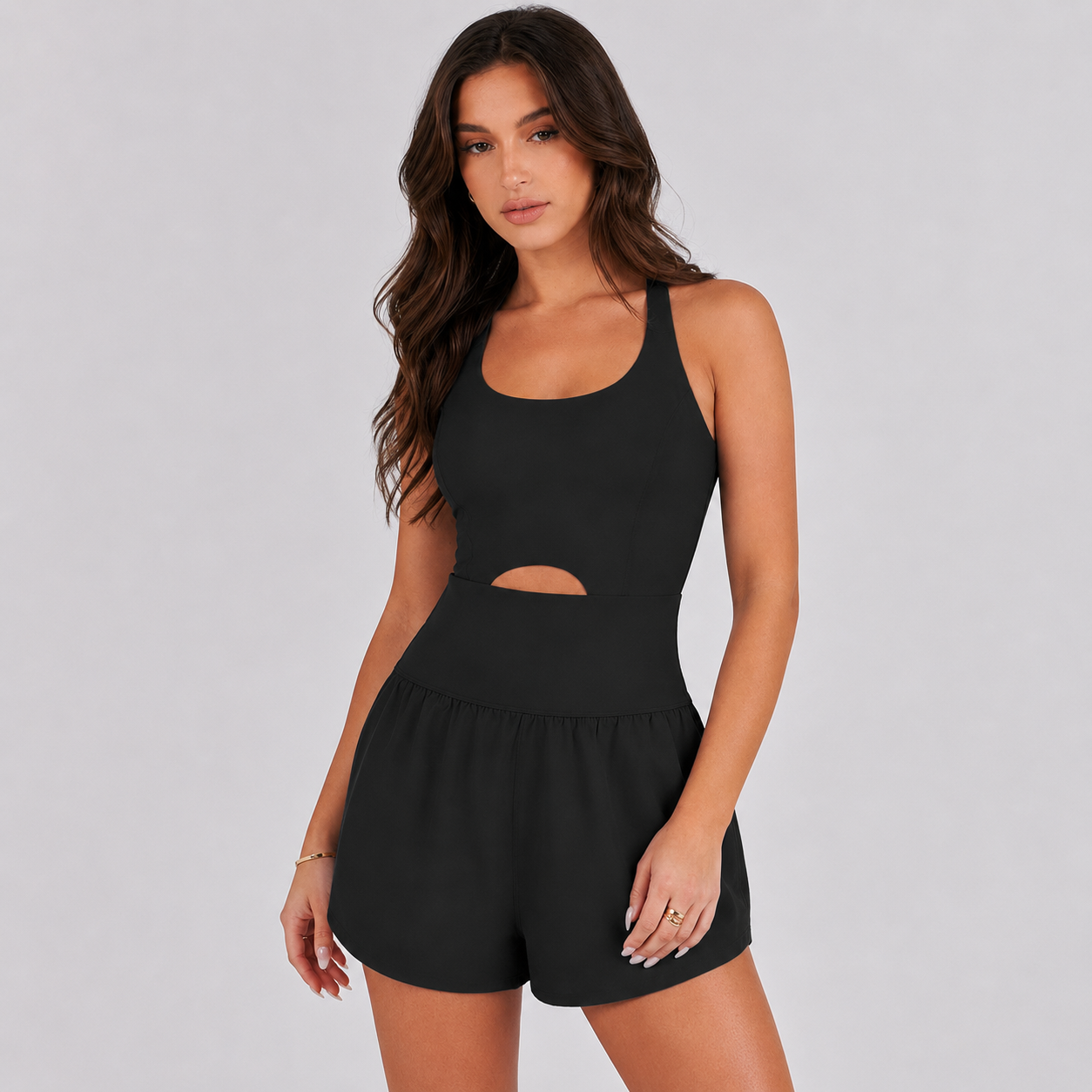 Athletic Romper With Short Jumpsuit Design For Women