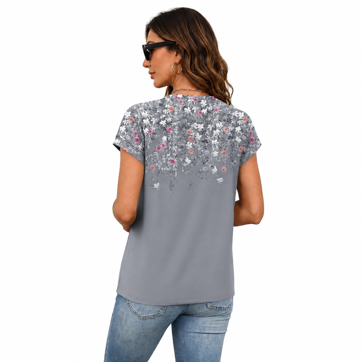 Loose Fit Summer Short Sleeve Shirts For Women