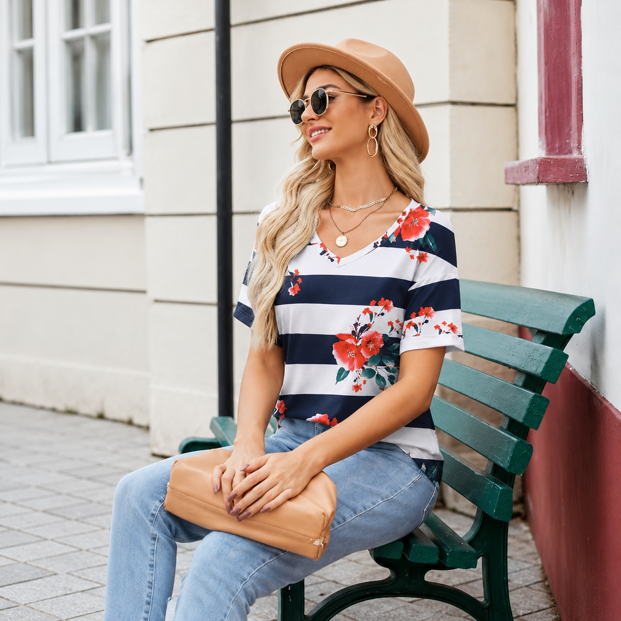 Floral Short Sleeve Summer T Shirts For Women