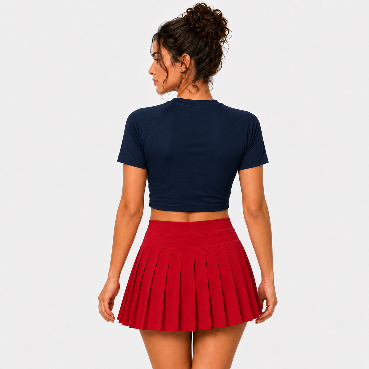 Houston Texans Football Team Printed Two Piece Top And Skirt Set For Women