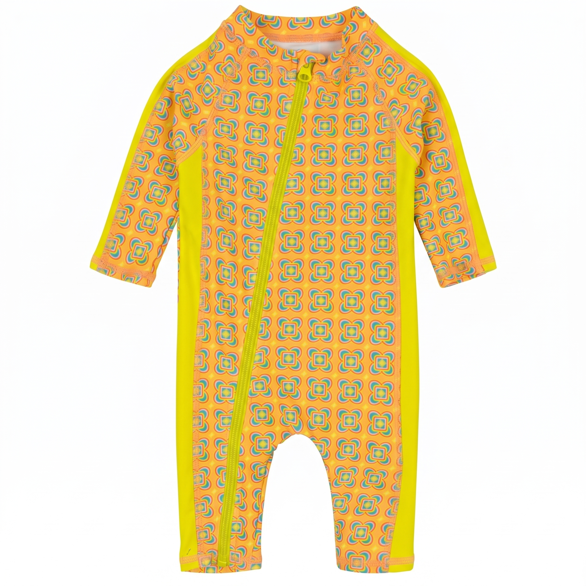 Long Sleeve Zip Closure Swimwear Romper Suit For Kids