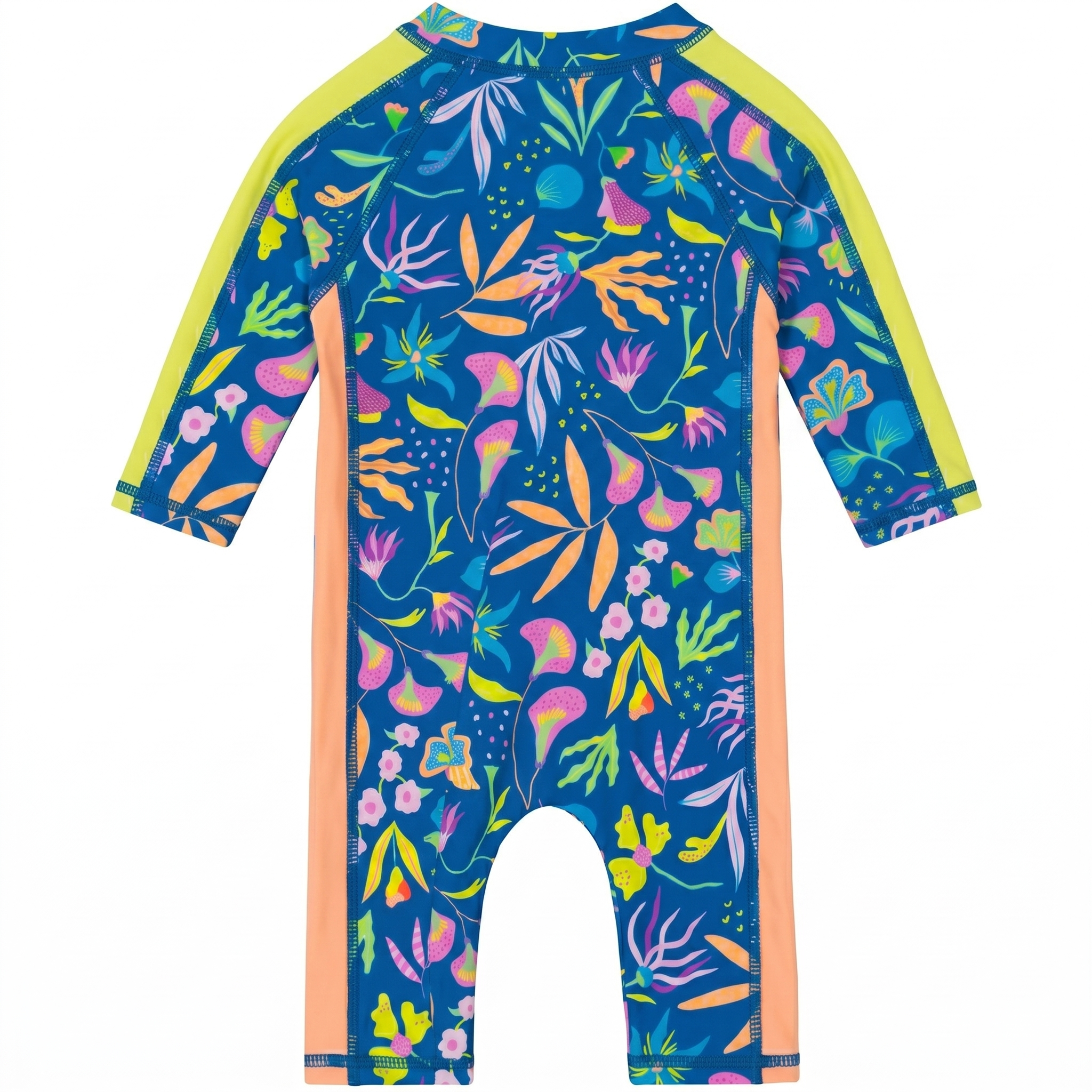 Long Sleeve Zip Closure Swimwear Romper Suit For Kids