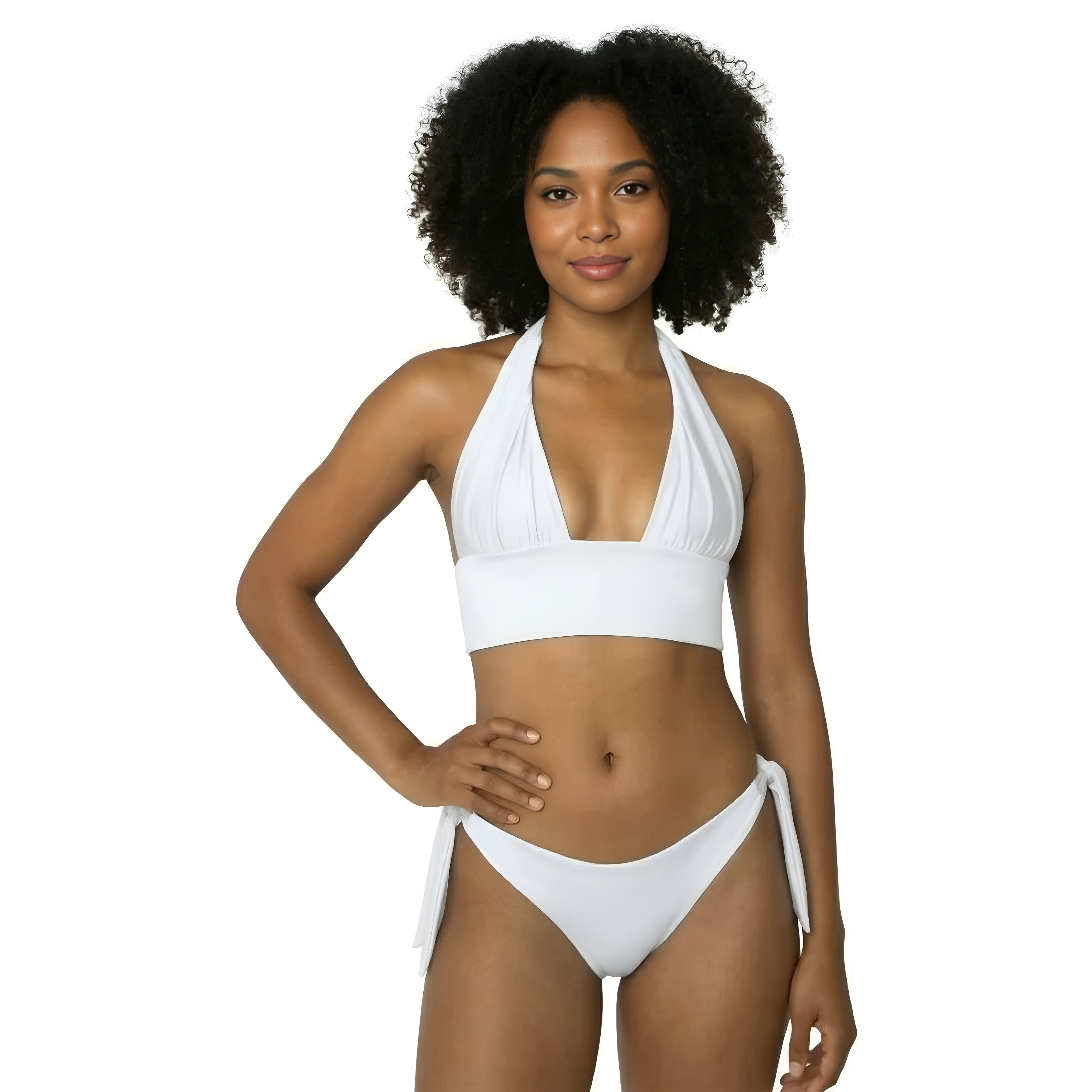 Adjustable Bikini Set With Side Tie Detail For Women