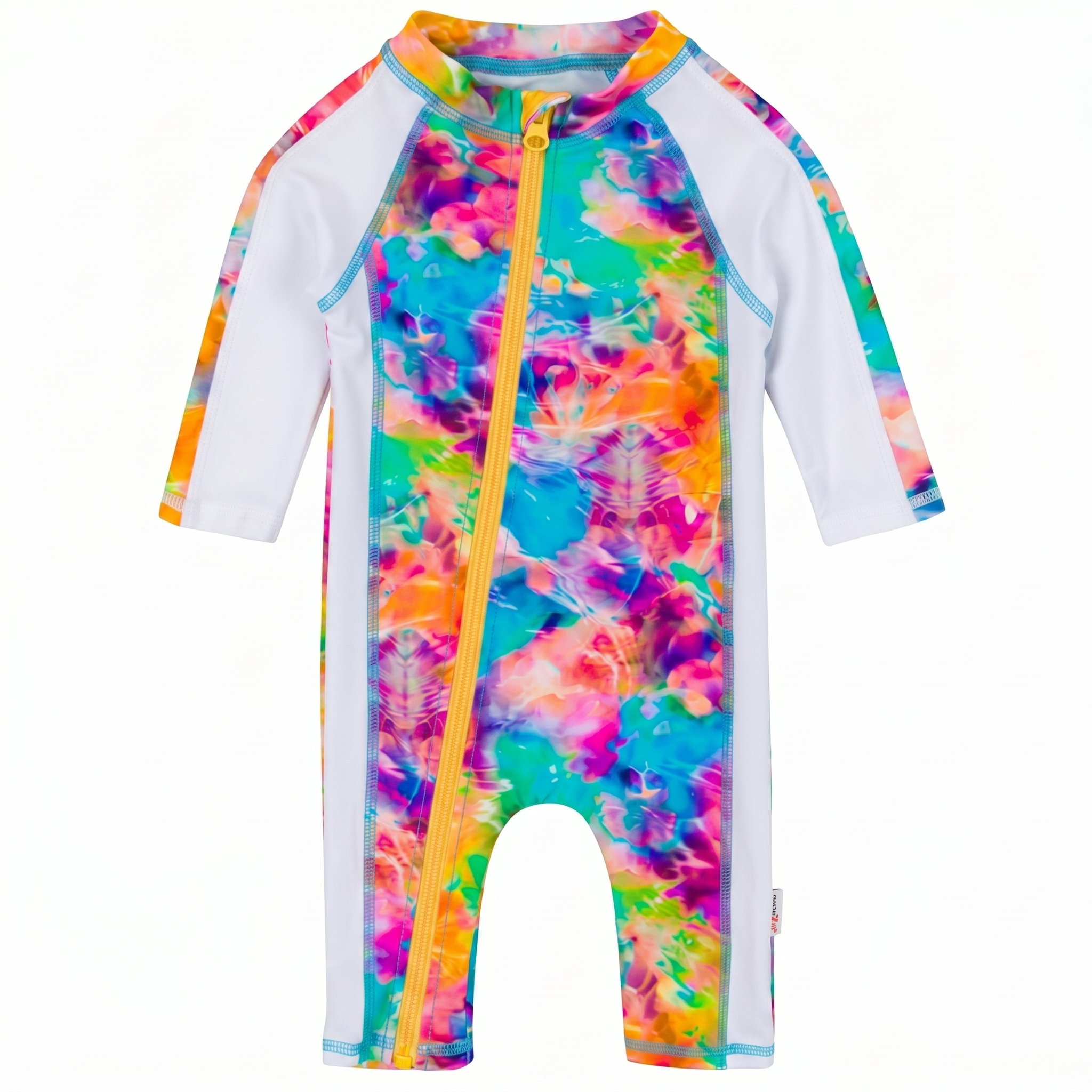 Long Sleeve Zip Closure Swimwear Romper Suit For Kids